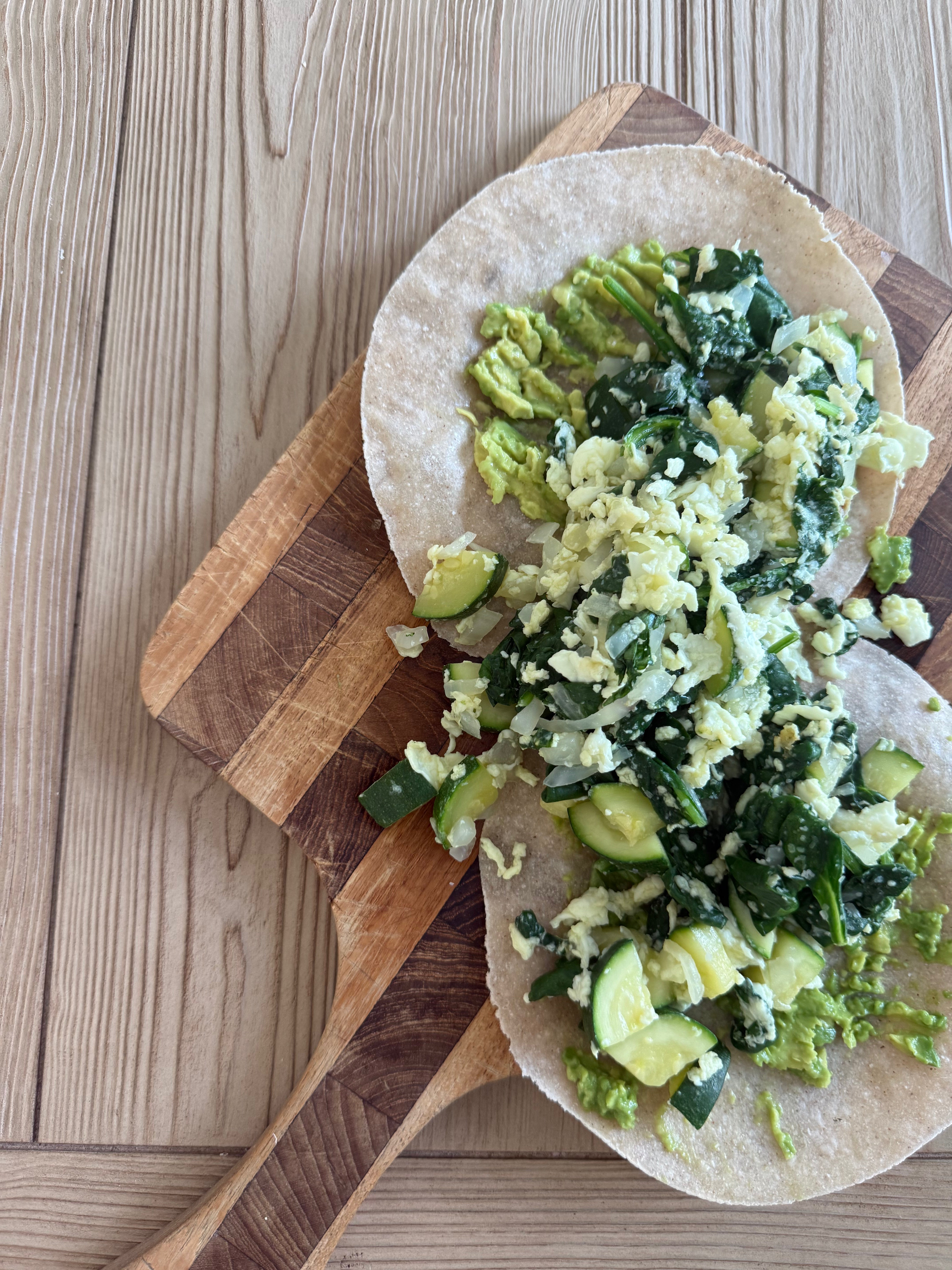 Egg white & veggie breakfast tacos
