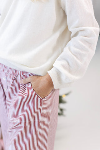 Bridget Pant in Holiday Red Stripe
